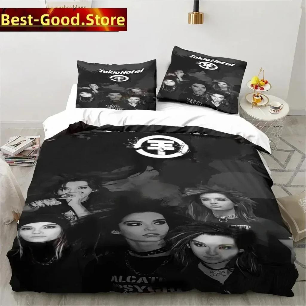 3D Print Tokio Hotel Printed Bed Set Duvet Cover Pillowcase Bedding Set Bed Linen Sheet Quilt Cover Full Queen King Size