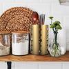 Stainless Steel Kitchen Cutlery Organizer Drainage Holes Utensil Container  Home