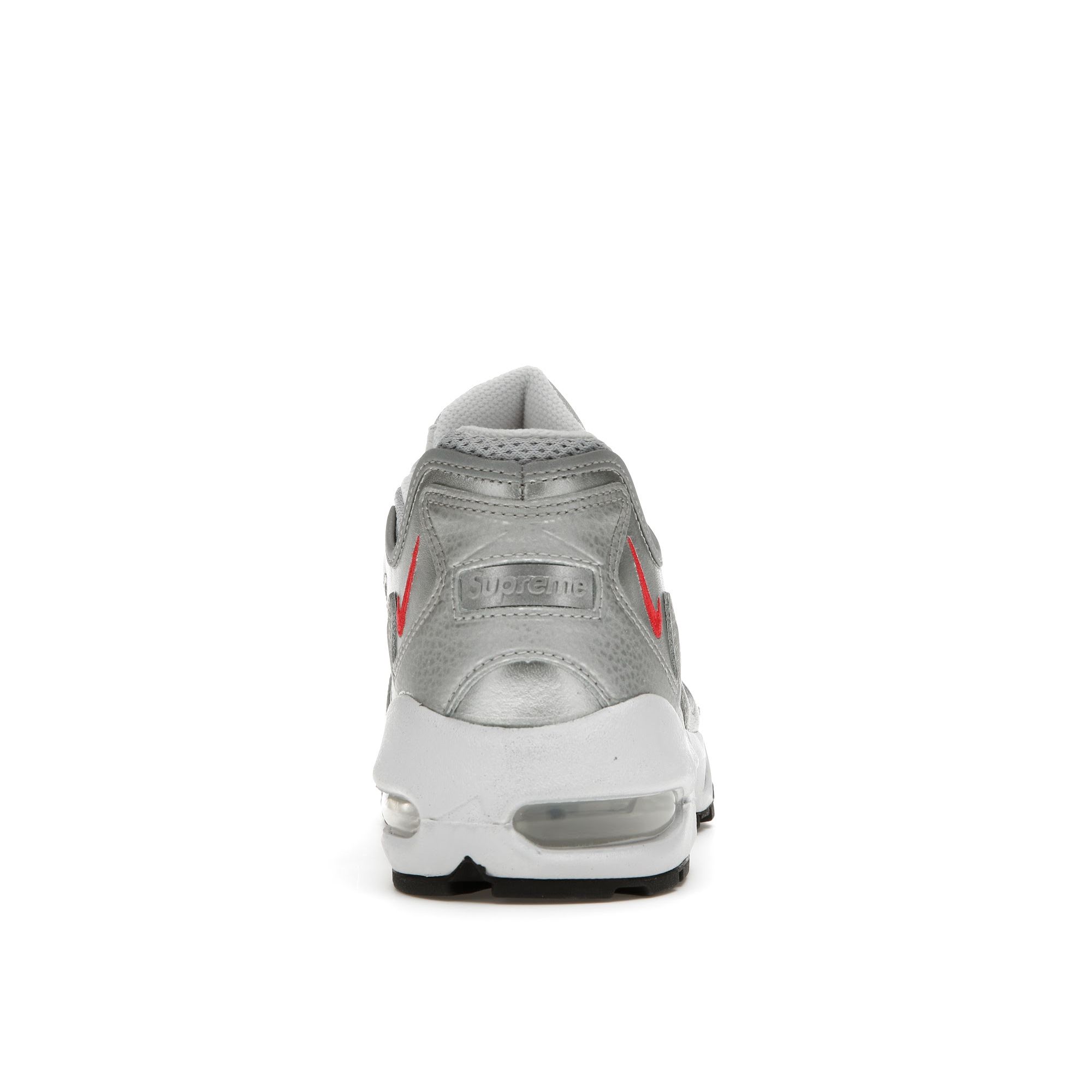 Мужские кроссовки Nike Supreme x Air Max 96 Metallic Silver Speed-Red Clear CV7652-001 42 — фото 6