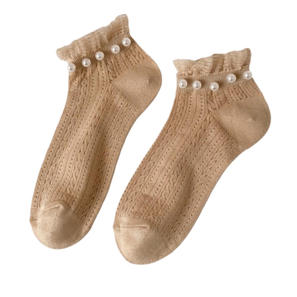 Fashion Elastic Lace Ruffle Socks Low Tube Mesh Women Ankle Socks Preppy Style Breathable Princess Dress Socks Women Girls