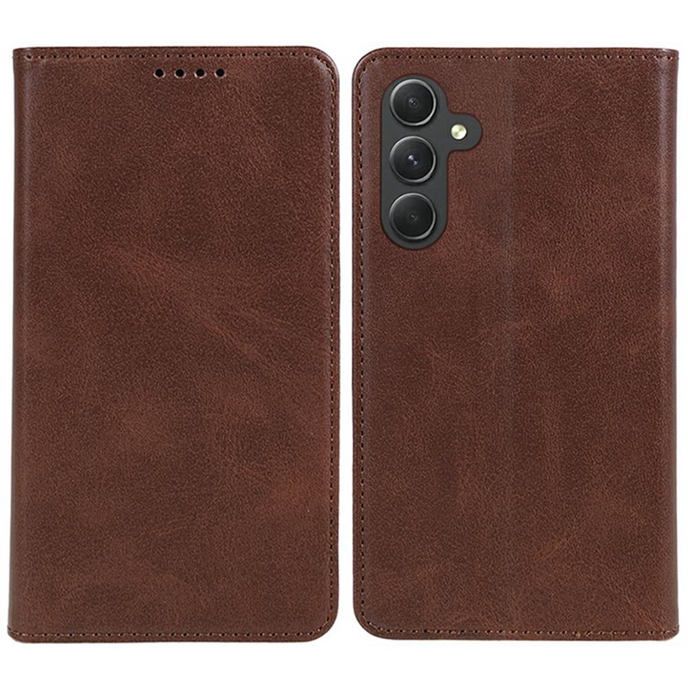 For Samsung Galaxy A36 5G Case Strong Magnetic PU Leather Phone Cover Calf Texture