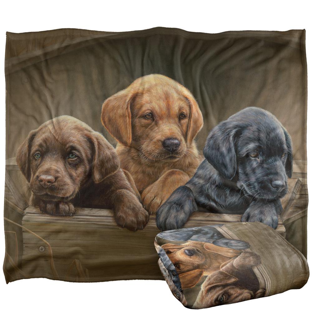 Wild Wings Silky Puppies Supersoft Blanket