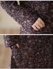 Plus Size Holiday Dress: Cotton & Linen Print, Round Neck, Loose Fit, Long Sleeve