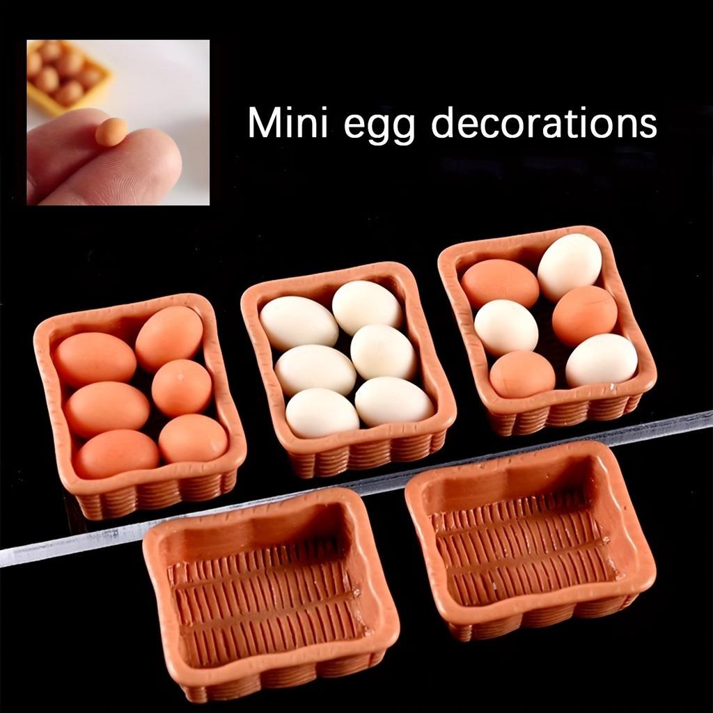 Miniature egg carton simulation decoration 1:12 dollhouse kitchen accessories shooting scene props, decorative ornaments