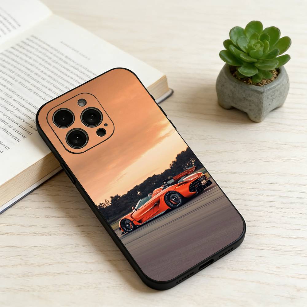 

Supercar J-Jesko Phone Case For iPhone 17,16,15,14,13,12,11 Plus,Pro Max,XS,Soft Silicone Black Cover iPhoneXSMAX