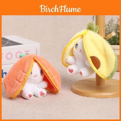 Plush Animal Keychain With Fruit Bunny Design For Girls And Kids