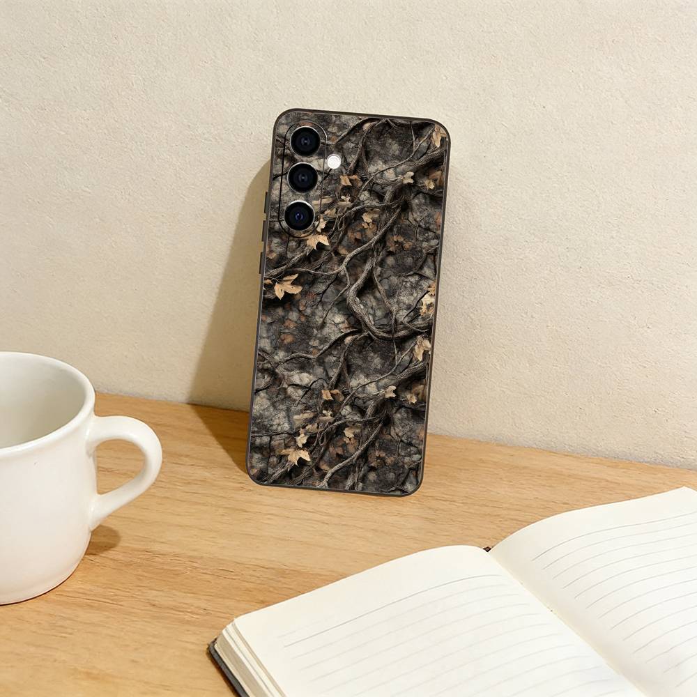 D-Deer Hunting Camo Phone Case For Samsung Galaxy A73,A72,A71,A70,A53,A52,A51,Others Soft Black Cover Samsung a21s