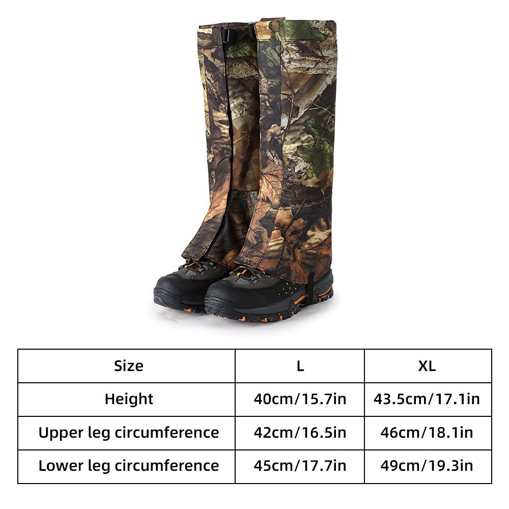 Hunting Leg Gaiters Waterproof Hiking Boot Gaiters Breathable Snow Gaiter