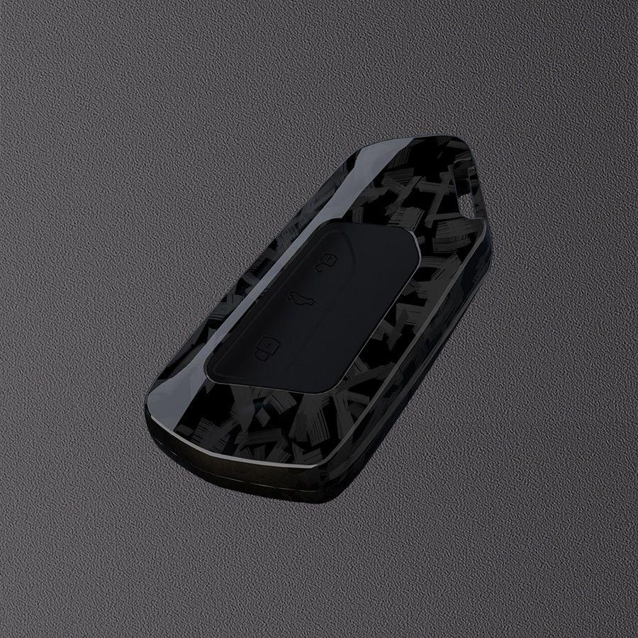 Abs Carbon Fiber Style Car Key Case Cover For Vw Volkswagen Golf 8 Mk8 Gti Gtd R Id3 Id4 Cupra Skoda Octavia A8 Seat Leon Mk4