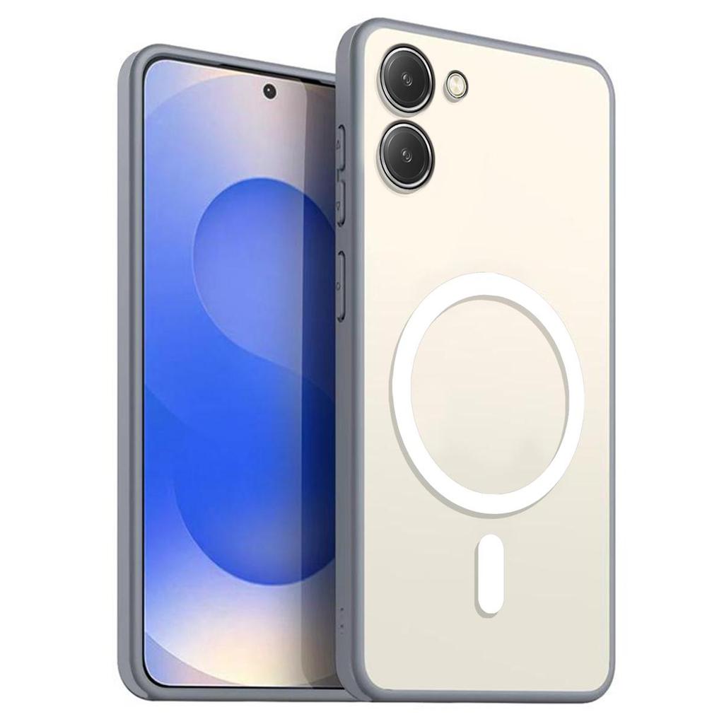 Magnetic Iron Ring Phone Case for HONOR X7e Matte Soft TPU Shockproof Cover