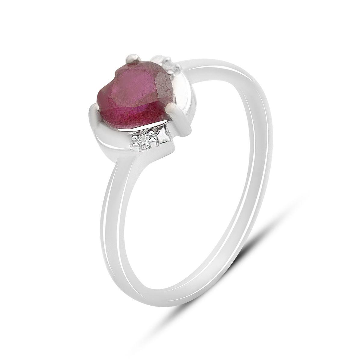 

Silver ring with natural ruby 1.124ct, product weight 1.76 g (2172710) 17.5 rubine червоний колір
