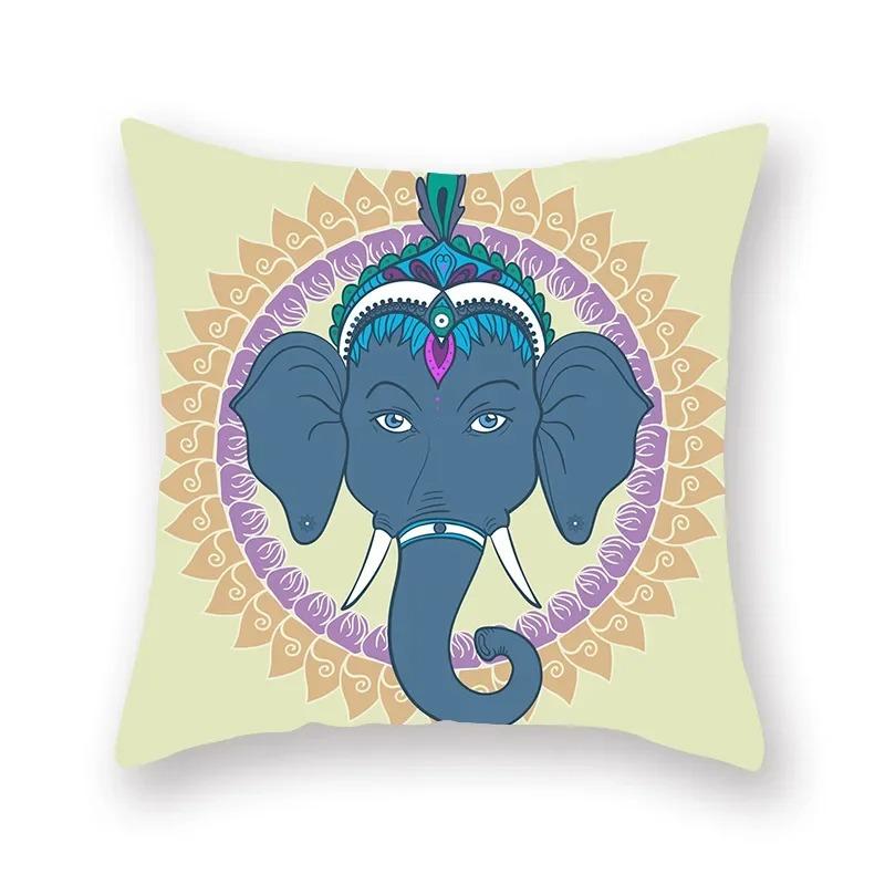 Retro Religious Ethnic Pattern Print Series Pillow Cover Bohemian Home Decor Bedroom Room Living Room Sofa Cushion Cover