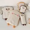 Cute Sanitary Pad Storage Bag Large Capacity Cartoon Toast Stationery Bag Multi-function Makeup Bag