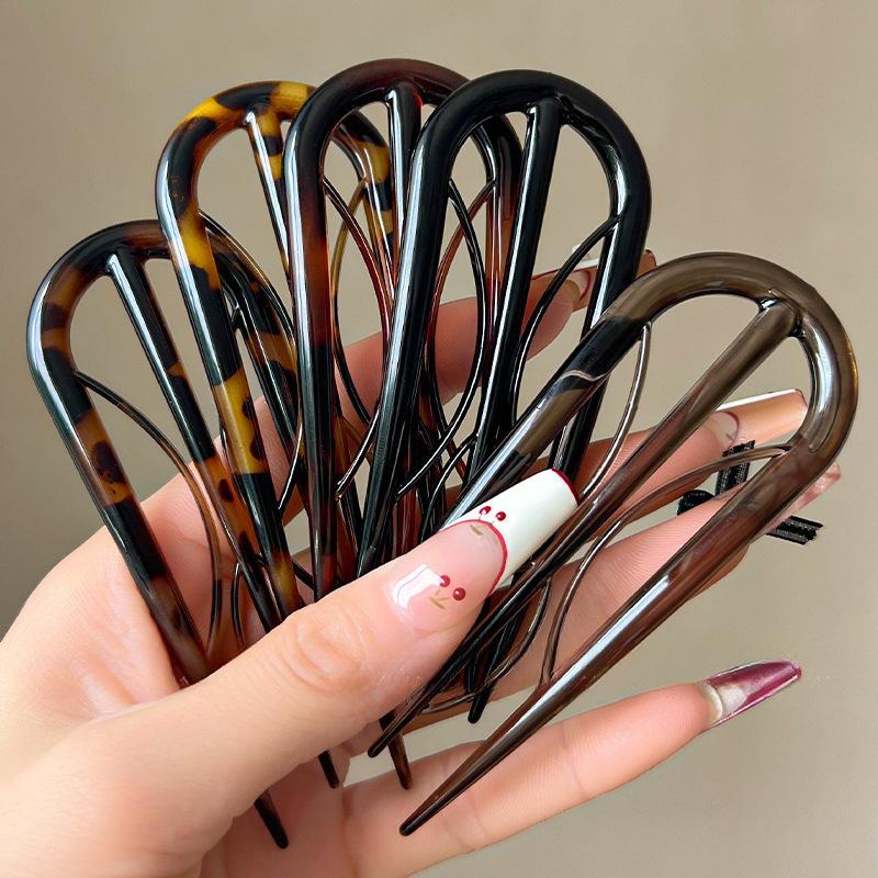 Elegant U-Shaped Hairpin for Women - Chinese Style Bun Clip 2025