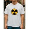 European Sizes Yellow and Black Retro Distressed Radiation Warning Symbol Print | Spring New Release, Men'S Fashion Clothing,