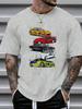 Unisexs Car Enthusiast Print Round Neck Short Sleeve Casual TShirt