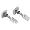 2Pcs Stainless Steel Fin Screw Plate Plug In Hand Tightening for Surfboard Longboard M4