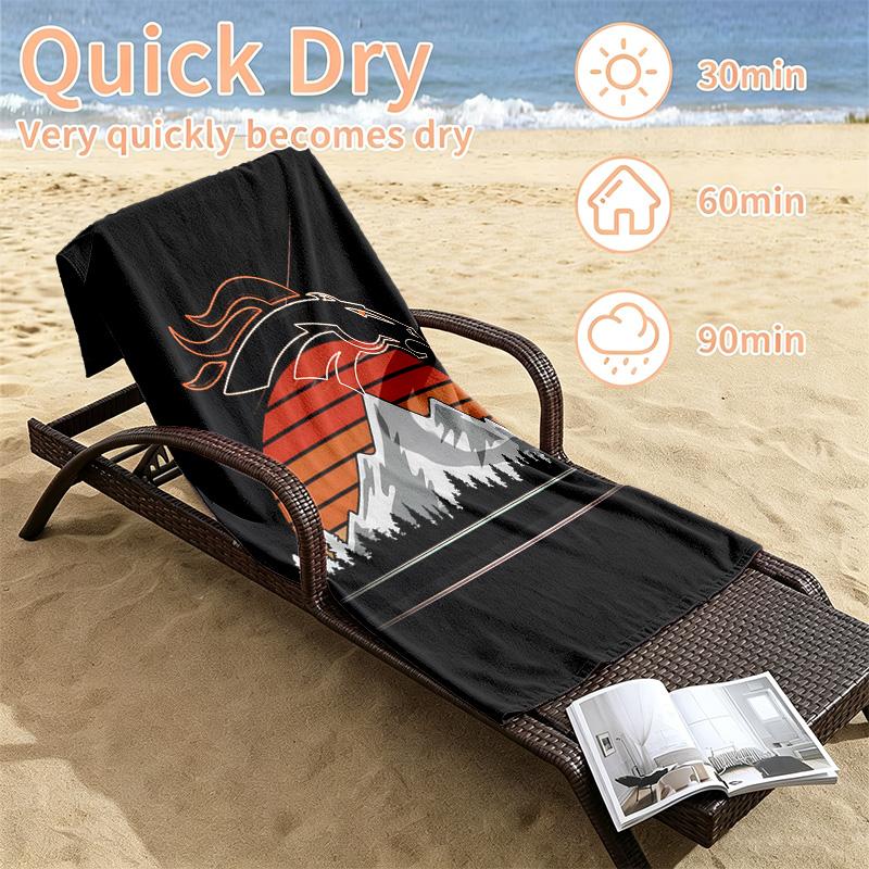 Denver Broncos Beach towels also serve as bath towels summer essential a musthave for the outdoors the beach and the pool