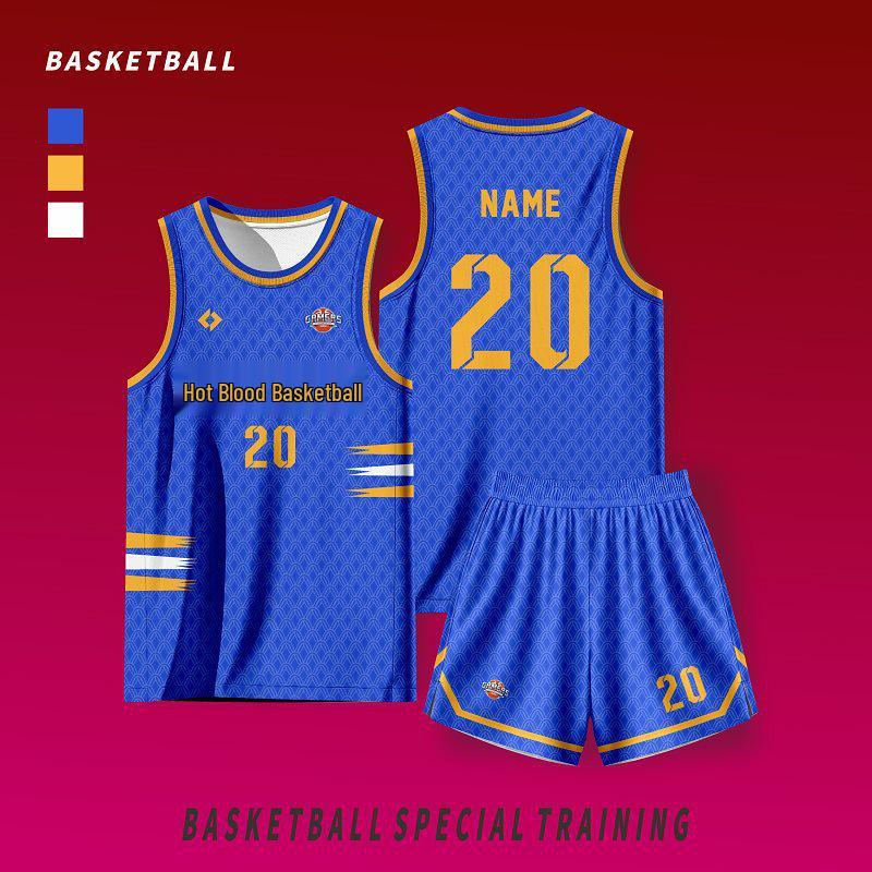 American Style Moisture-Wicking Basketball Uniform Set - Customizable Team Sportswear