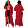 2025 New Women's Fashion Long Sleeve Pocket Cardigan – Autumn/Winter Pure Color Sweater