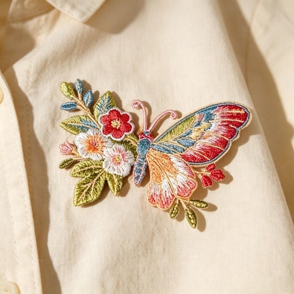 2pcs 2pcs Embroidery Iron On Patches Embroidery Design Butterfly Patches For Clothing Accessories