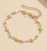 Fashion Colorful Zircon Starfish Pendant Necklace Bracelet for Women Luxury Gold Color Crystal Temperament Choker Zircon Gifts