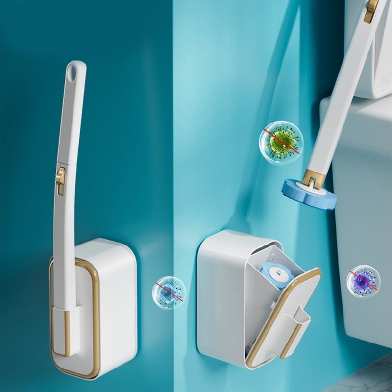 Practical Toilet Bowl Brush with Replaceable Brush Head Bathroom Toilet Washing Brush Toilet Cleaning Tool Easy to Clean