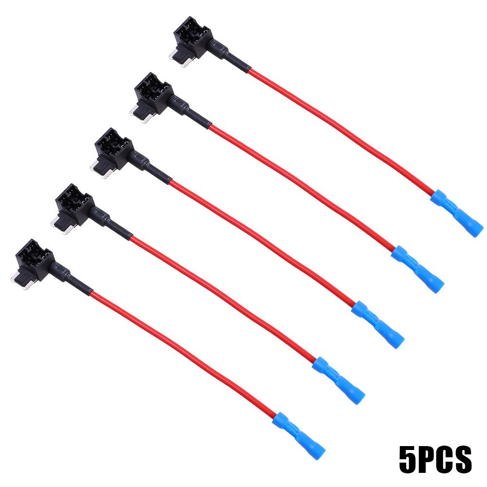32V MINI SMALL MEDIUM Size Car Fuse Holder Add-a-circuit TAP Adapter Micro Mini Standard ATM Blade Fuse for Cars Vans 20/10/5pcs Fuse Holders1