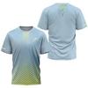 T-shirt da uomo stampata in 3D con freccia, asciugatura rapida, per sport come Tennis, Pickleball, Badminton, Moda di strada, Manica corta