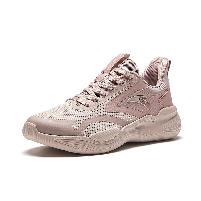 Anta Cushioning Wear-Resistant Low-Top Running Shoes Women's Gray Pink Sneakers 922417778-3