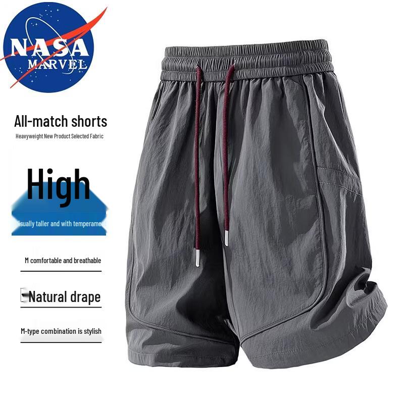 NASA MARVEL Men s Summer American Retro Loose Cargo Shorts 2XL