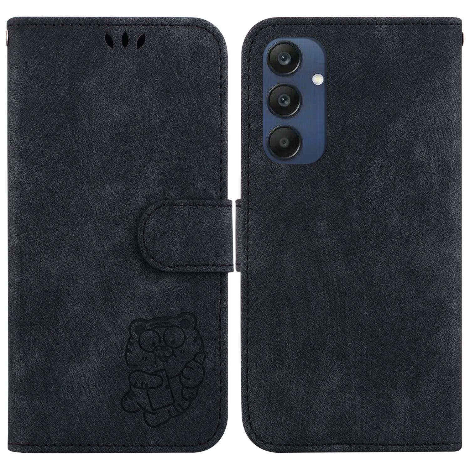 

Чехол-книжка для Samsung Galaxy M35 5G, кожаный чехол для телефона, милый оттиск тигра Black