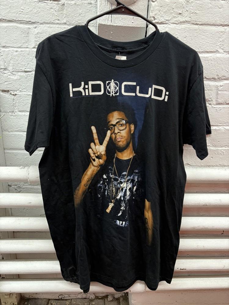 Kid Cudi Shirt Mens Large Black 2010 Rap Hip Hop Graphic Tee Hanes Nano-T Unisex T-Shirt S