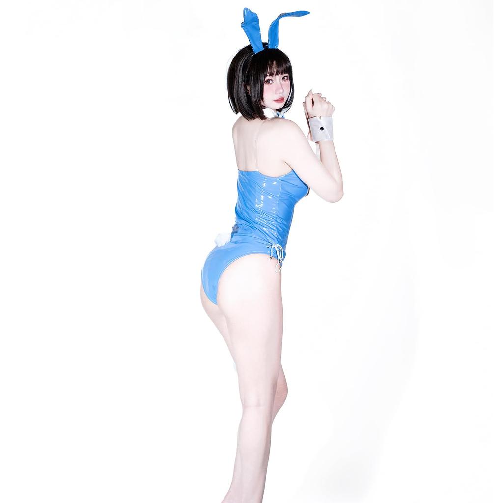 Bunny Girl Cosplay Sexy Rabbit Bunny Costume High Leg Leotard Faux Leather Bold Erotic Erotic Extreme Small Breasts Lingerie Temptation Moe Costume
