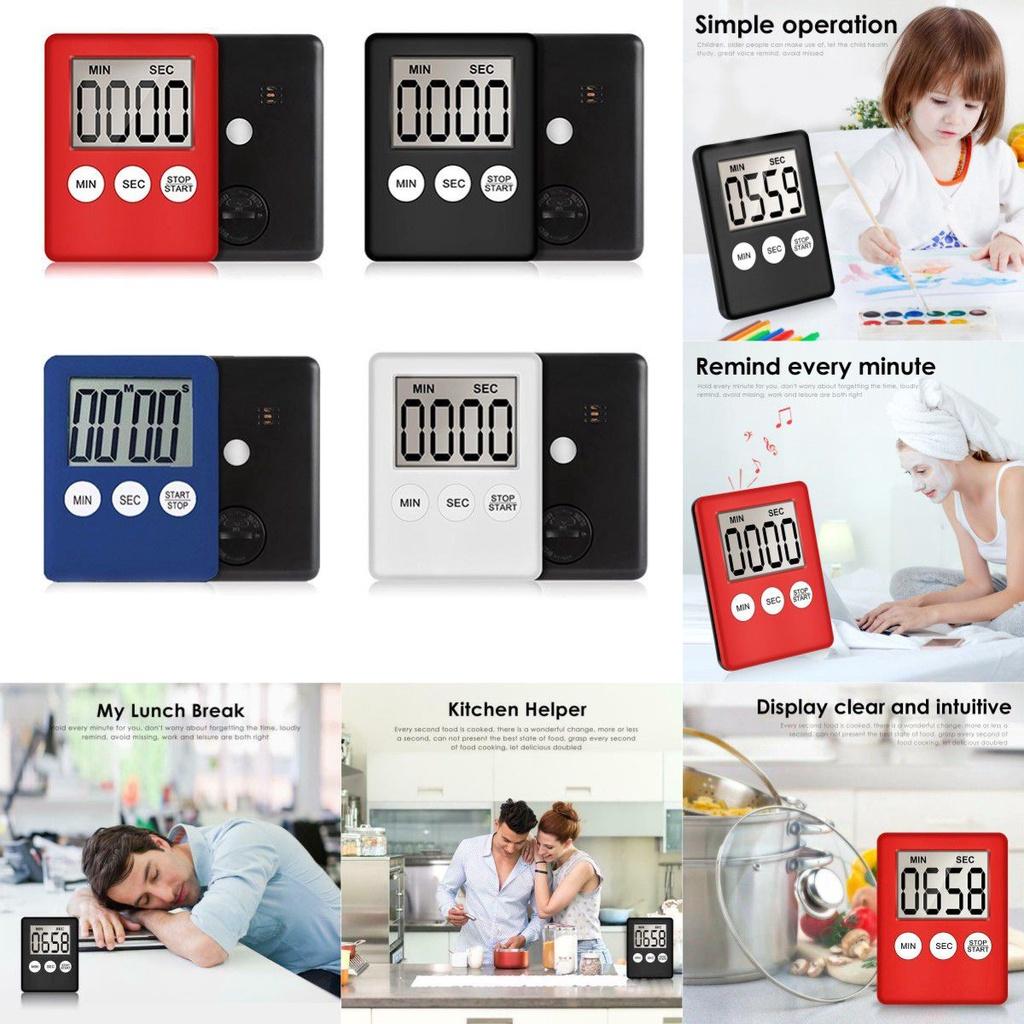 Magnetic Large Lcd Digital Kitchen Timer With Loud Alarm And Easy-to-read Display