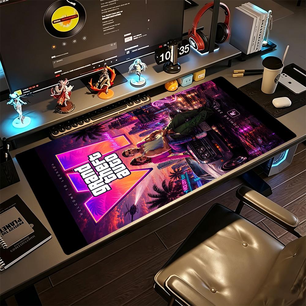 Grand Theft Auto Large Mouse Pad Gaming Laptop Mouse Pad Office Mouse Mats Non-Slip Rubber Base Perfect for Office Laptop Gaming Setup