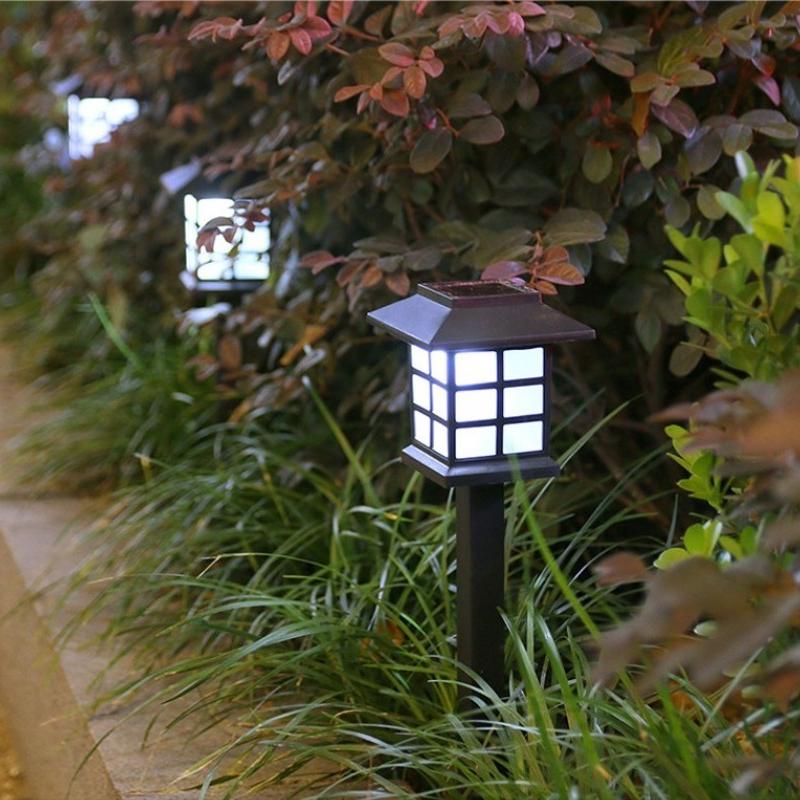 Mini Solar LED Garden Lights Stainless Steel Outdoor Solar Power Pathway Lights Yard Driveway Landscape Lights
