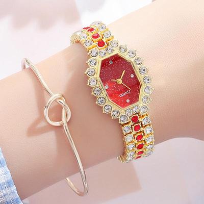New Style Steel Band Bracelet Simple Casual Jewelry Ladies Watch Personality Oval Diamond Alloy Watch Ladies