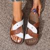 Fashion New Summer European and American Large-size Fish Mouth Cross Thick-soled Sandals for Women