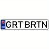 1pc Personalized British License Plate Style Aluminum Sign Colorful Party Wall Decoration Decorative Only