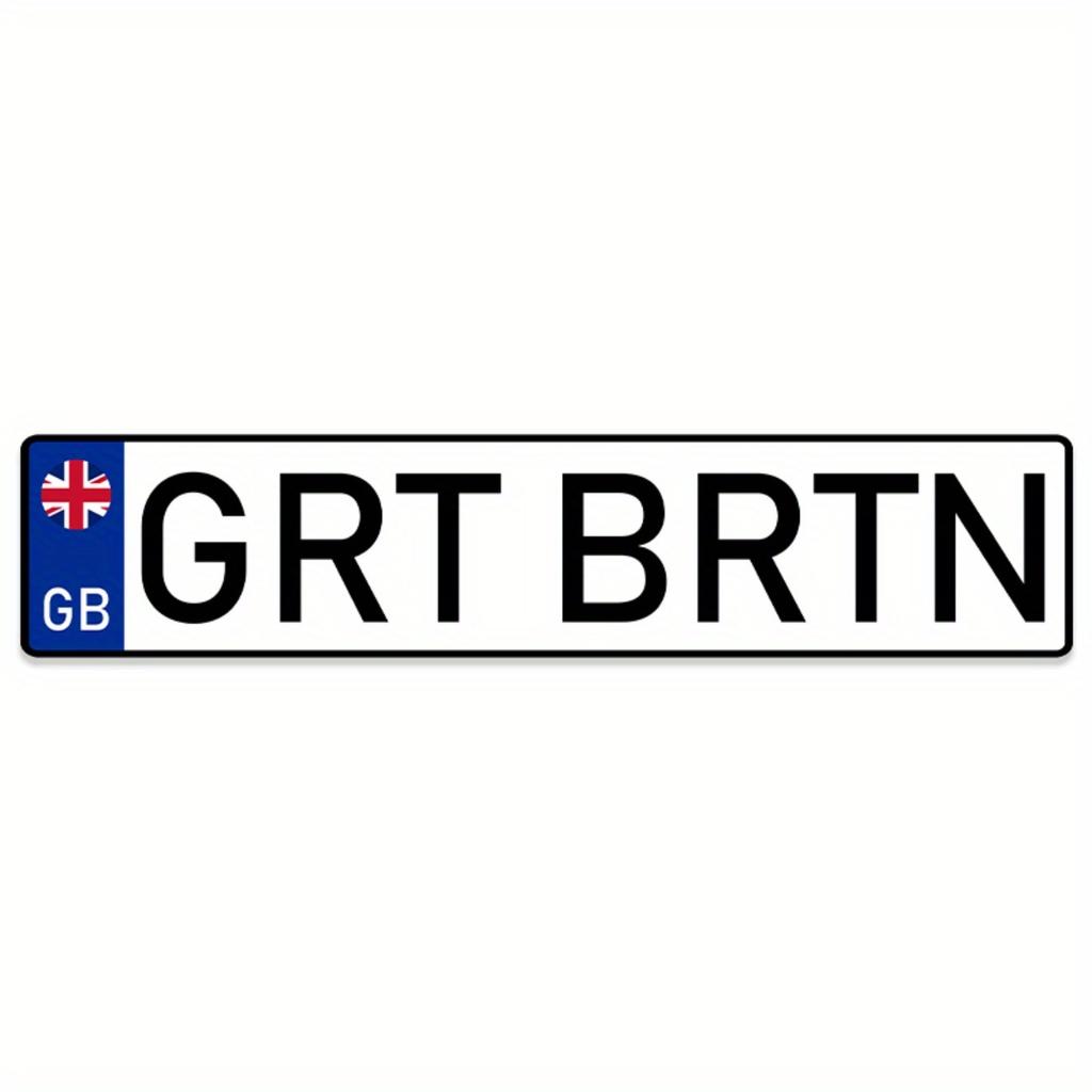 1pc Personalized British License Plate Style Aluminum Sign Colorful Party Wall Decoration Decorative Only