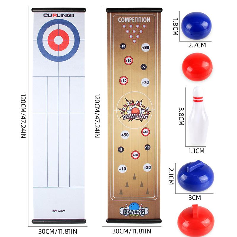 Children Interactive Social Curling Soccer Board Games Bowling Table Games Mat Family Friend Party Fun Indoor Game Toys For Kids