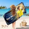 Cristiano Ronaldo Custom Beach Towel, Personalized Name Text Print, Football Logo Soft Quick‑Dry Towel Holiday Gift