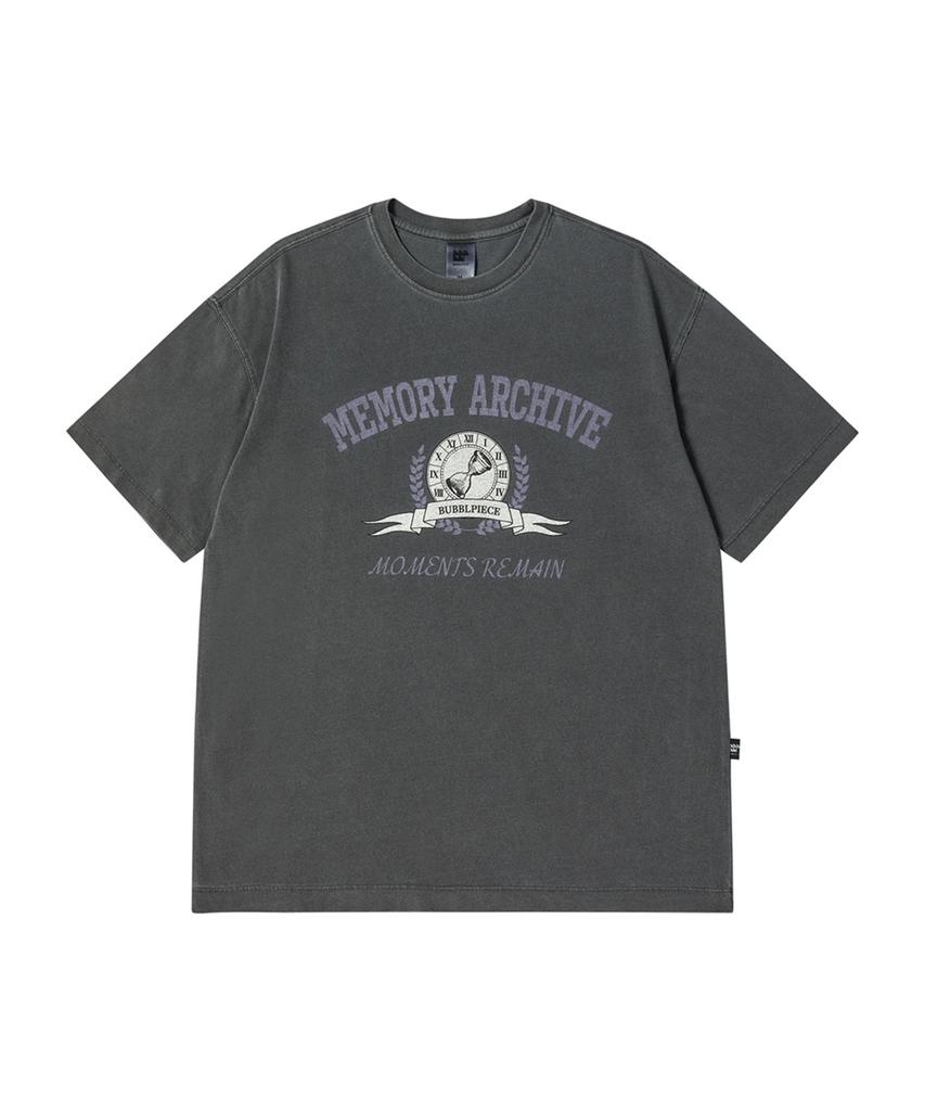 Beobeulpiseu [Unisex] Memory Archive Pigment T-Shirt_Charcoal