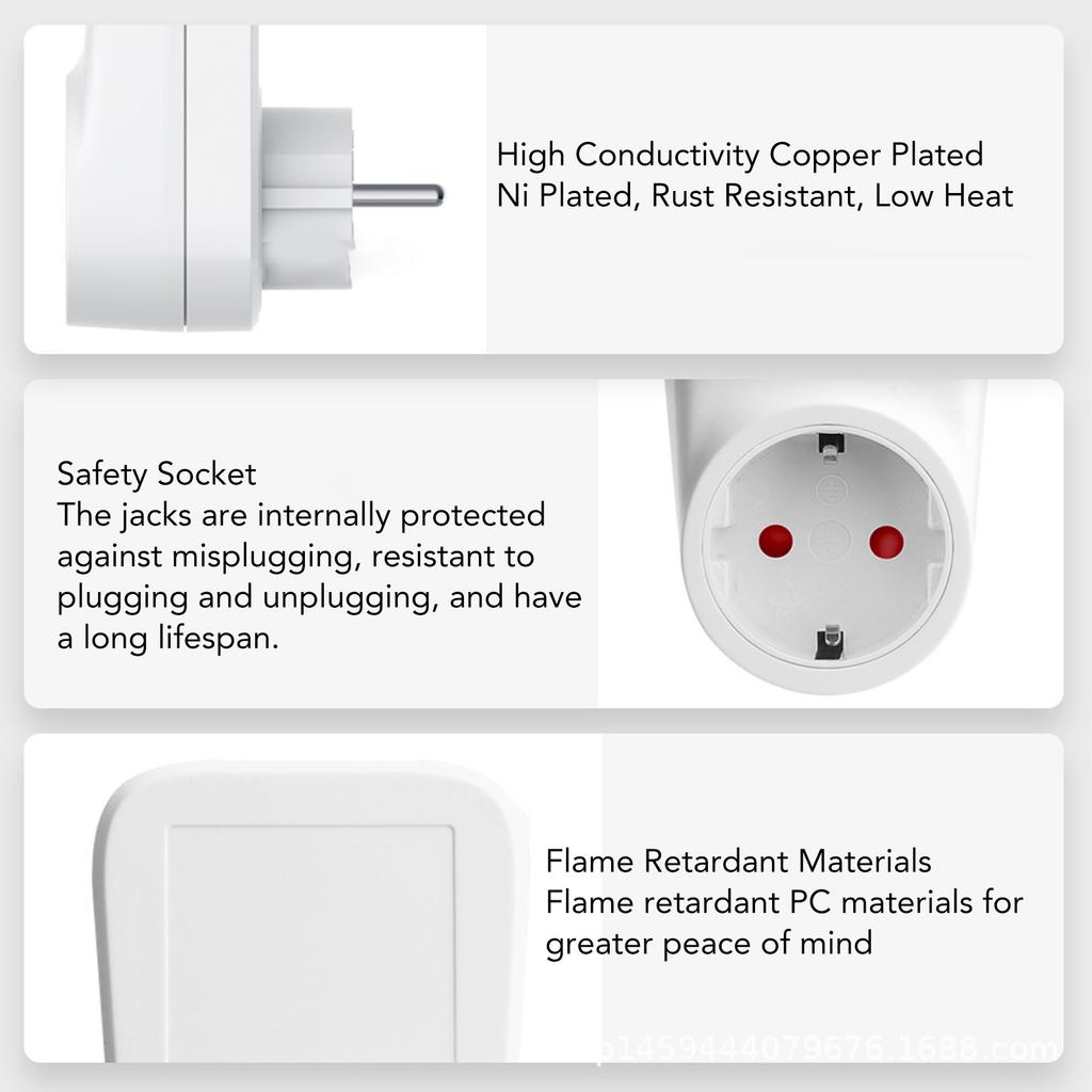 Surge Protector Digital Display Voltage Protector Socket for Home Appliance Refrigerator Air Conditioner 16A 3680W