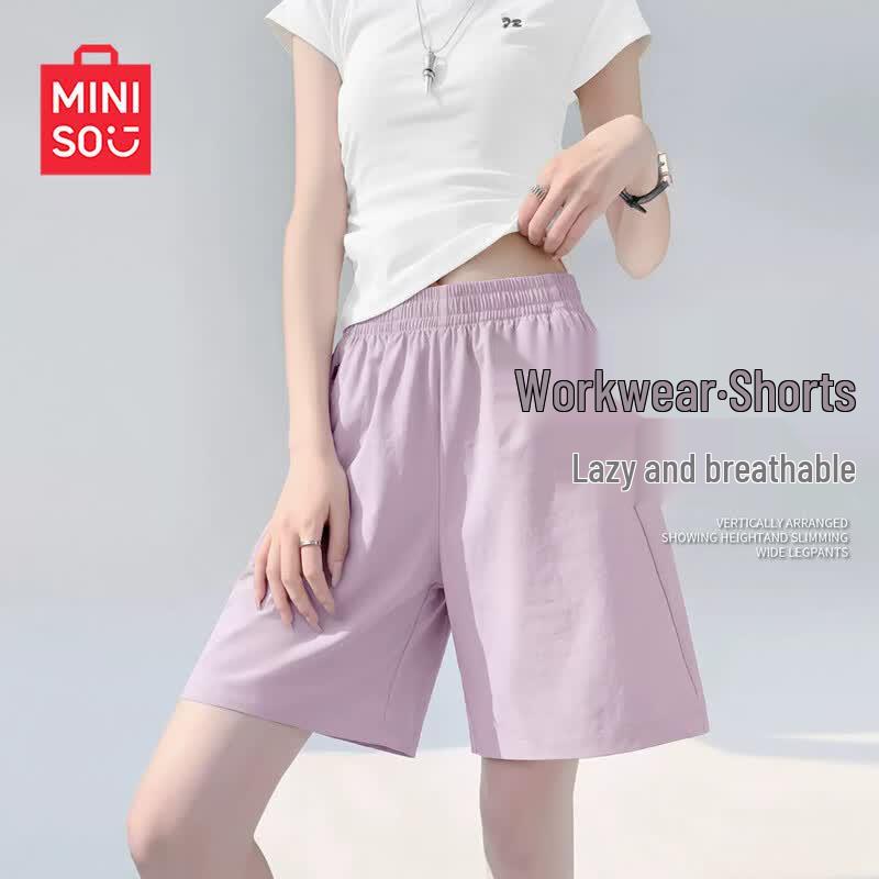MINISO Women s Ice Silk Sports Shorts L