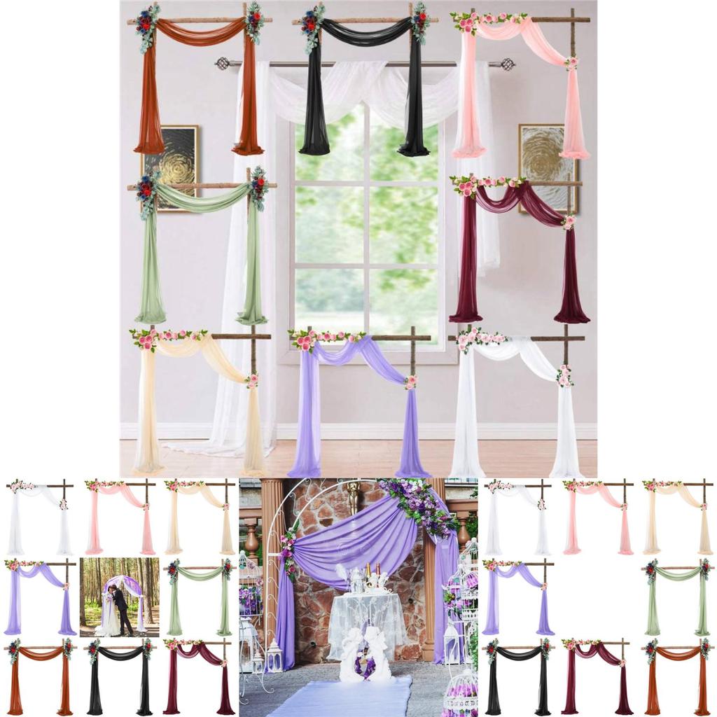 Decoração de Festa de Halloween Cortina de Chiffon Translúcido Para Portas e Janelas Arqueadas