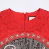 GUCCI 543335 2018 Paramount Sequin Logo Lace Bi-Color Dress dress 36 Red xIvoryUsed