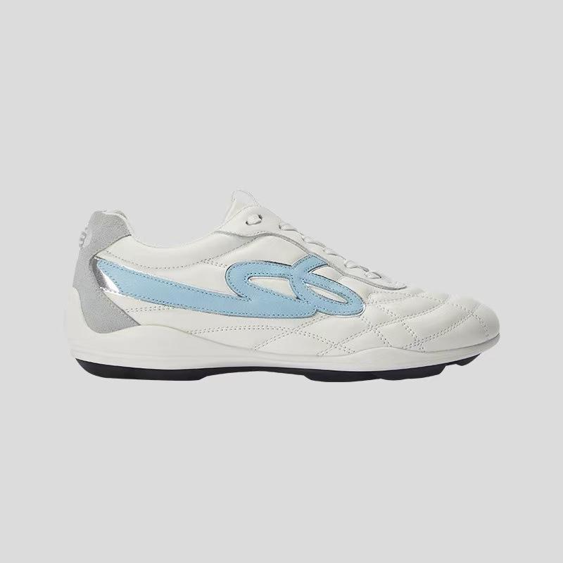 

[GOOD] cowhide 25 autumn new stray shoes thin sole lightweight lace-up sports and leisure shoes 40 светло-синий