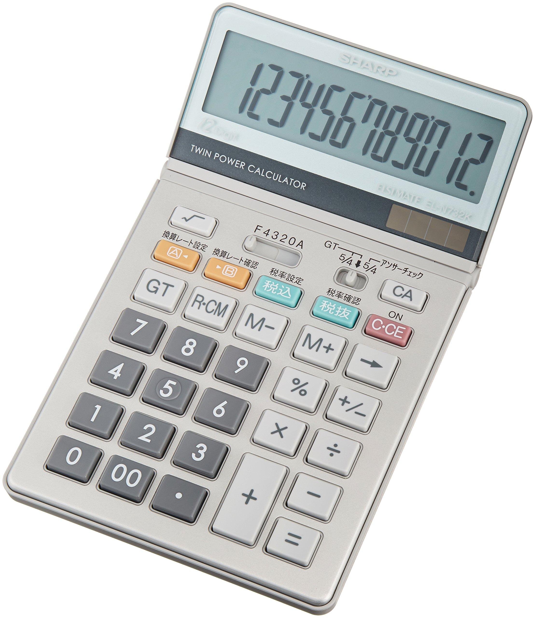 

Sharp Business Green Purchasing Law Compliant Nice Size 12 Calculator, Model, Type, Digits, EL-N732KX білий